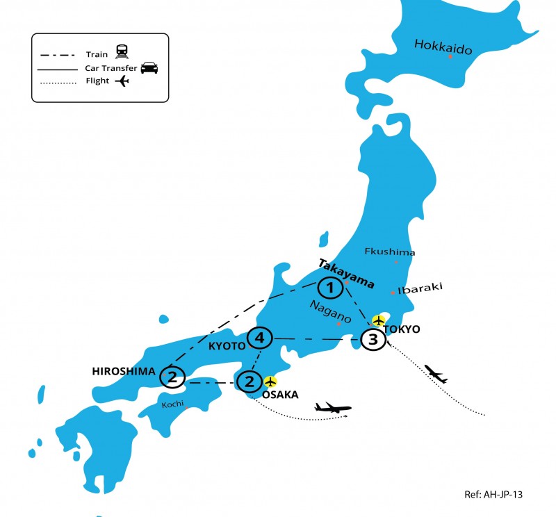 tourhub | Tweet World Travel | Japan Family Tour: Explore The Best Of Japan | Tour Map