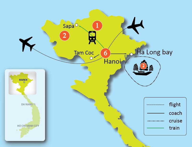 tourhub | Tweet World Travel | Northern Vietnam In-Depth Tour | Tour Map